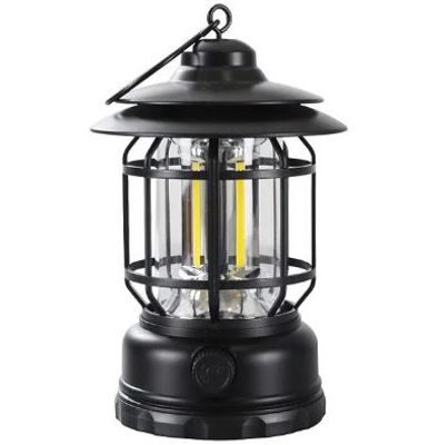 Multifunctional Rechargeable Stepless Dimming Handheld LED Camping Lamp Vintage Portable Lantern_img_0