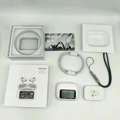 A9 Pro ANC Touch Screen Display Earbuds White Color_img_1