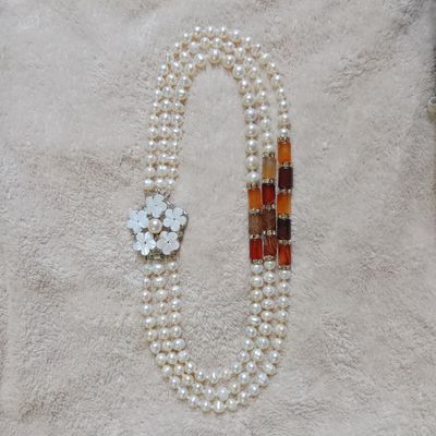 Premium Quality pearl 3 Layer necklace for women_img_0