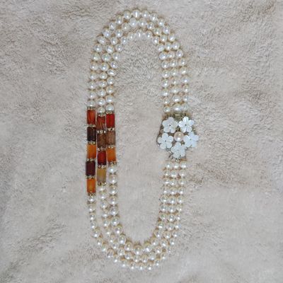 Premium Quality pearl 3 Layer necklace for women_img_1