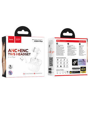 EQ34 Plus Rima ANC+ENC TWS Earbud (App Supported) | Long 7-Hour Playtime & Bluetooth 5.4