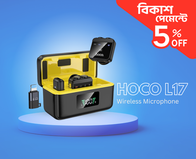 Hoco L17 Wireless Dual Magnetic Lapel Microphone for iP/Type-C_img_0