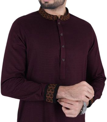GoodMan Premium Quality Green Color Semi Long Panjabi_img_3
