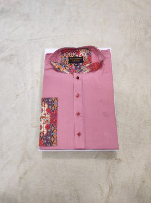 Premium Beby pink contrast panjabi for men (Trendy golapi beauty)_img_1