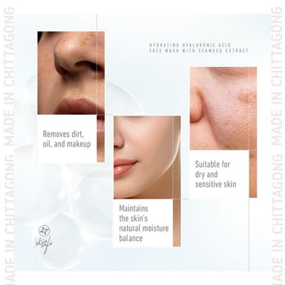 Skin Cafe Hydrating Hyaluronic Acid Face Wash with Seaweed Extract - 140ml_img_3