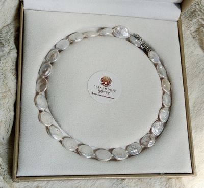 White Coin Pearl Necklace_img_3