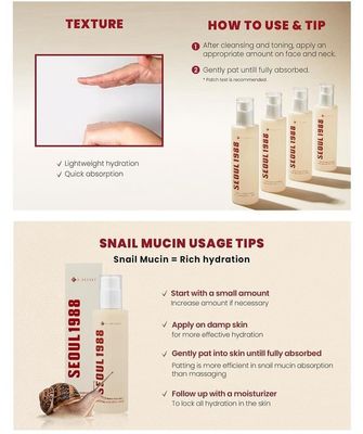 KSecret Seoul1988 Essence: Snail Mucin 97% + Rice 100ml_img_1