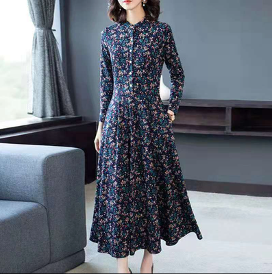 High-End and Stylish Long-Sleeved Dress 2025 Spring, Autumn and Winter New Style Middle-Aged Women's Elegant Long-Sleeved Dress_img_3