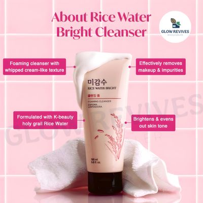 The Face Shop Rice Water Bright Facial Foaming Cleanser - 150ml_img_1