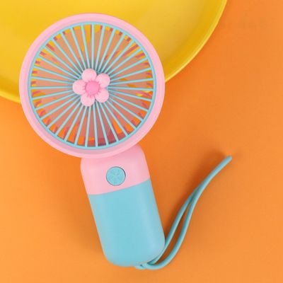 USB Rechargeable Mini Handheld Fan with Holder