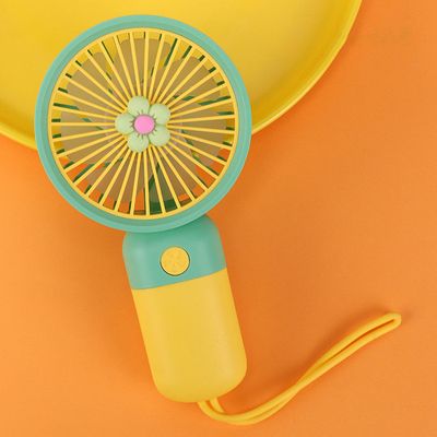 USB Rechargeable Mini Handheld Fan with Holder_img_1
