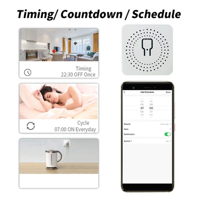 10A/16A Smart Home Automation ON/OFF Mini Smart Wifi Breaker DIY Switch Support 2 Way Control Tuya Smart Wifi Switch_img_11
