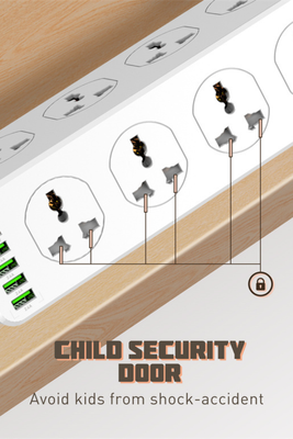 Universal Power Strip with 10 Outlets & 20W USB_img_5