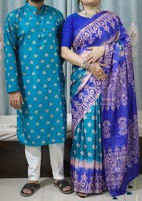 Sharee Panjabi Couple with Blouse Piece_img_0
