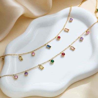 Bohemia cute colourful crystal necklace_img_0