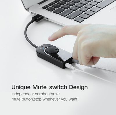 Ugreen USB External Sound Card Audio Interface With Volume Control & Mute Button_img_1