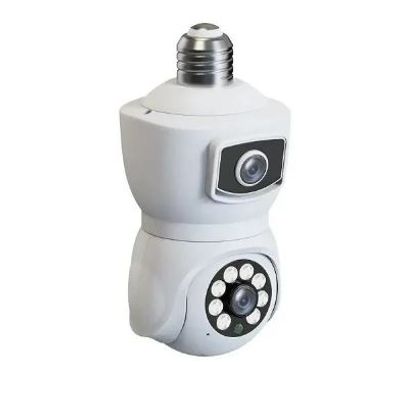 V380 E9 Dual Lens Bulb PTZ IP Camera- White Color_img_0