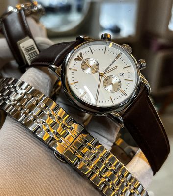 Armani Free Belt Offer Silver Chain White Dial_img_0