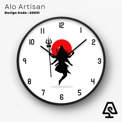 Lord Shiva White Theme Wall Clock_img_0