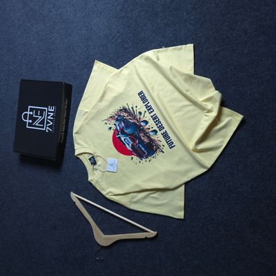 Future Desert Explorer (Pastel Yellow) - Oversized Drop Shoulder T-shirt_img_1