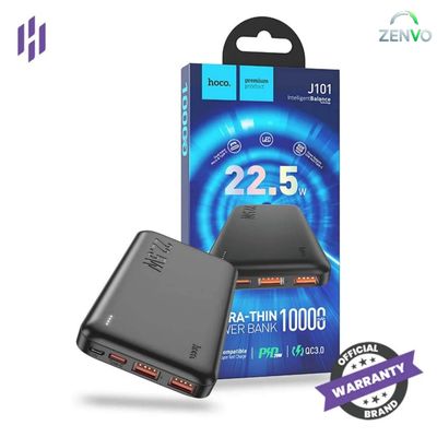 HOCO J101 10,000mAh 22.5W Power Bank – Black Color_img_1