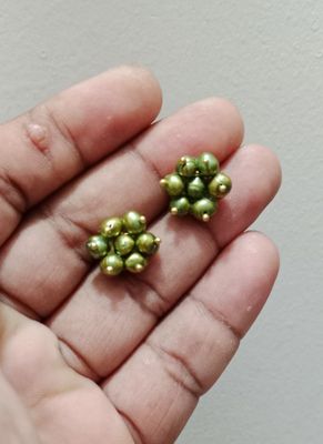 Green Pearl Ear Ring_img_0