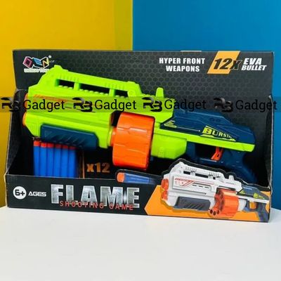 Flame Shooting Game Toy Gun With 12 Eva Soft Bullet_img_0