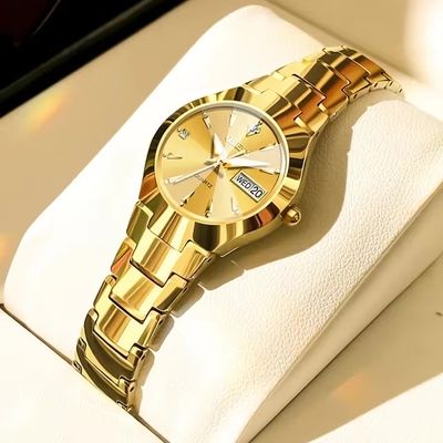 OLEVS 8697 Ladies Chain Watch- Golden Dial- Golden Bezel- Golden Chain- TF Code OL973CF_img_0