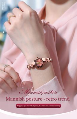 OLEVS 7007 Ladies Chain Watch- Coffee Dial- Coffee Bezel- Coffee Chain- TF Code OL972CF_img_3
