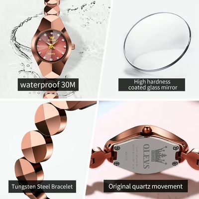 OLEVS 7007 Ladies Chain Watch- Coffee Dial- Coffee Bezel- Coffee Chain- TF Code OL972CF_img_7