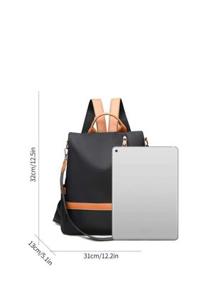 Casual Oxford Backpack Women Black Waterproof Nylon School Bags for Teenage Girls High Quality_img_5