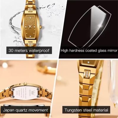 OLEVS 5501 Ladies Chain Watch- Golden Dial- Golden Bezel- Golden Chain- TF Code OL974CF_img_9