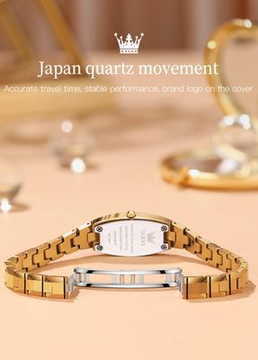 OLEVS 5501 Ladies Chain Watch- Golden Dial- Golden Bezel- Golden Chain- TF Code OL974CF_img_10