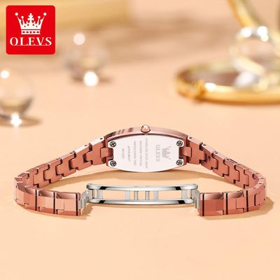 OLEVS 5501 Ladies Chain Watch-Coffee Dial- Coffee Bezel- Coffee Chain- TF Code OL975CF_img_12