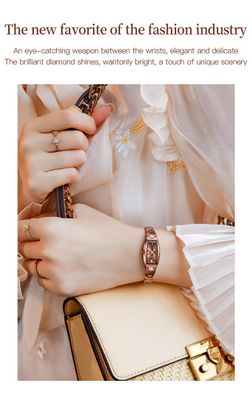 OLEVS 5501 Ladies Chain Watch-Coffee Dial- Coffee Bezel- Coffee Chain- TF Code OL975CF_img_6