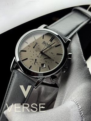 Boss belt three crhono grey belt silver case grey dial_img_0