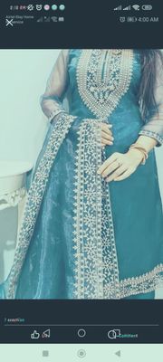 Stitched  tissue organza dress_img_0