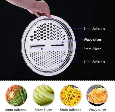 3-in-1 Stainless Steel Grater Bowl – Multifunctional Vegetable Chopper, Slicer & Strainer_img_1