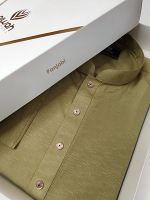 Ajwah Premium Olive Luxe Panjabi_img_0