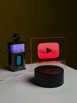 Customizable Youtube Logo Design Acrylic Multicolor Night Lamp_img_1