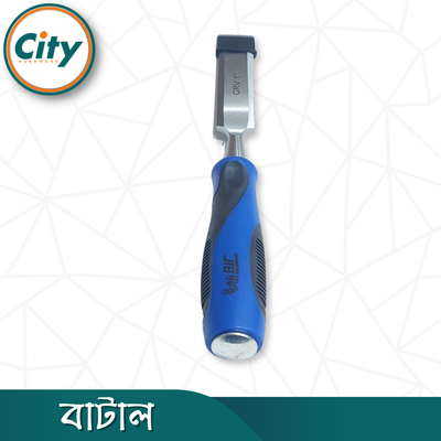 ১ ইঞ্চি বাটাল নন স্লিপ গ্রিপ হ্যান্ডেল আর হ্যামার হেড সহ কাঠের চিসেল কাঠ খোদাই বা শার্প করার সরঞ্জাম_img_3