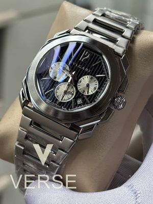 Bvlgari chain black waffle dial white sub_img_0