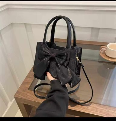 Sweet cross body high quality shoulder bag Color: pink/black /whiteGenuine lather_img_3