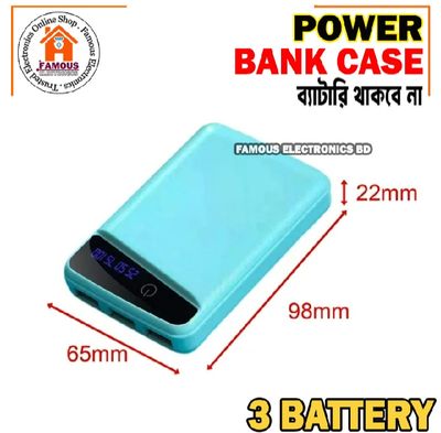 Portable Stylish First Charging Power Bank Case White (Use 3 Piece's 18650 Battery)_img_1