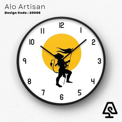 Hanuman Yellow Theme Wall Clock_img_0