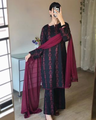 Designer Cotton Three Piece Set_img_5