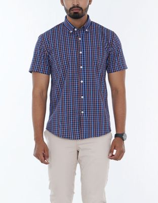 Slim Fit Short Sleeve Button Down Men Half Shirt | Palli_img_1