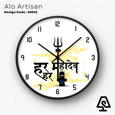 Har Har Mahadev Theme Wall Clock_img_0