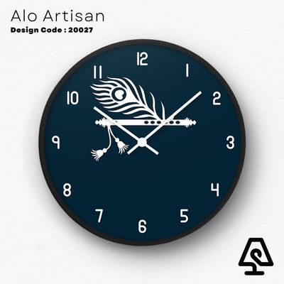 Peacock Flute Theme Wall Clock_img_0