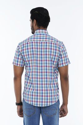 Cotton Short Sleeve Button Down Casual Men Half Shirt | Palli_img_2